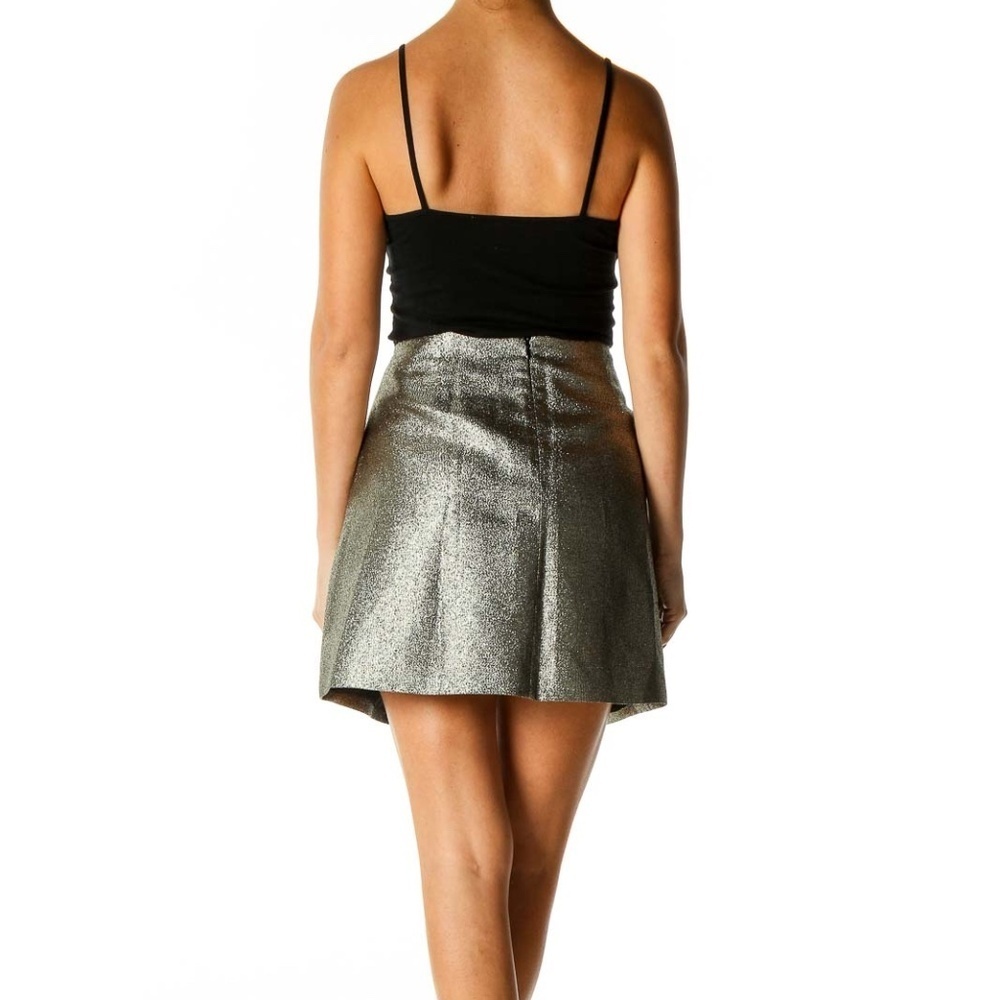 Madewell Silver Chic A-Line Skirt - Picture 4 of 4